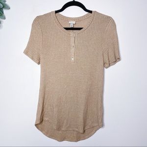 NWT A New Day Ribbed Henley Top
